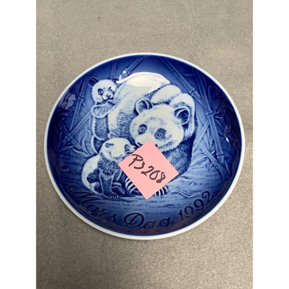 B&G Mothers Day 1992 Panda Plate 6" Copenhagen Porcelain Collectible - Picture 12 of 12